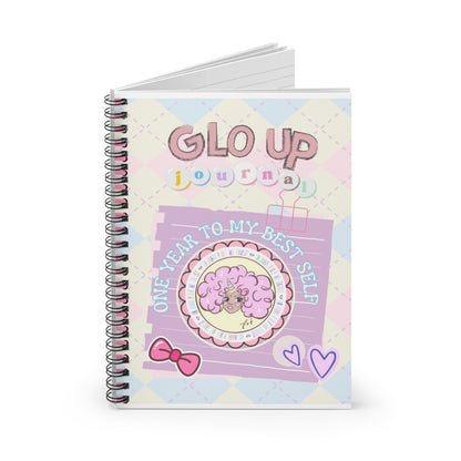 glo up journal Spiral Notebook - Ruled Line