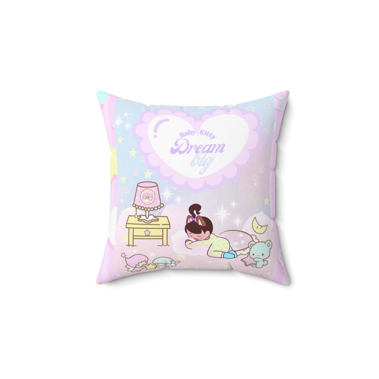 Sweet Dreams Polyester Square Pillow (baby lupita kitty )