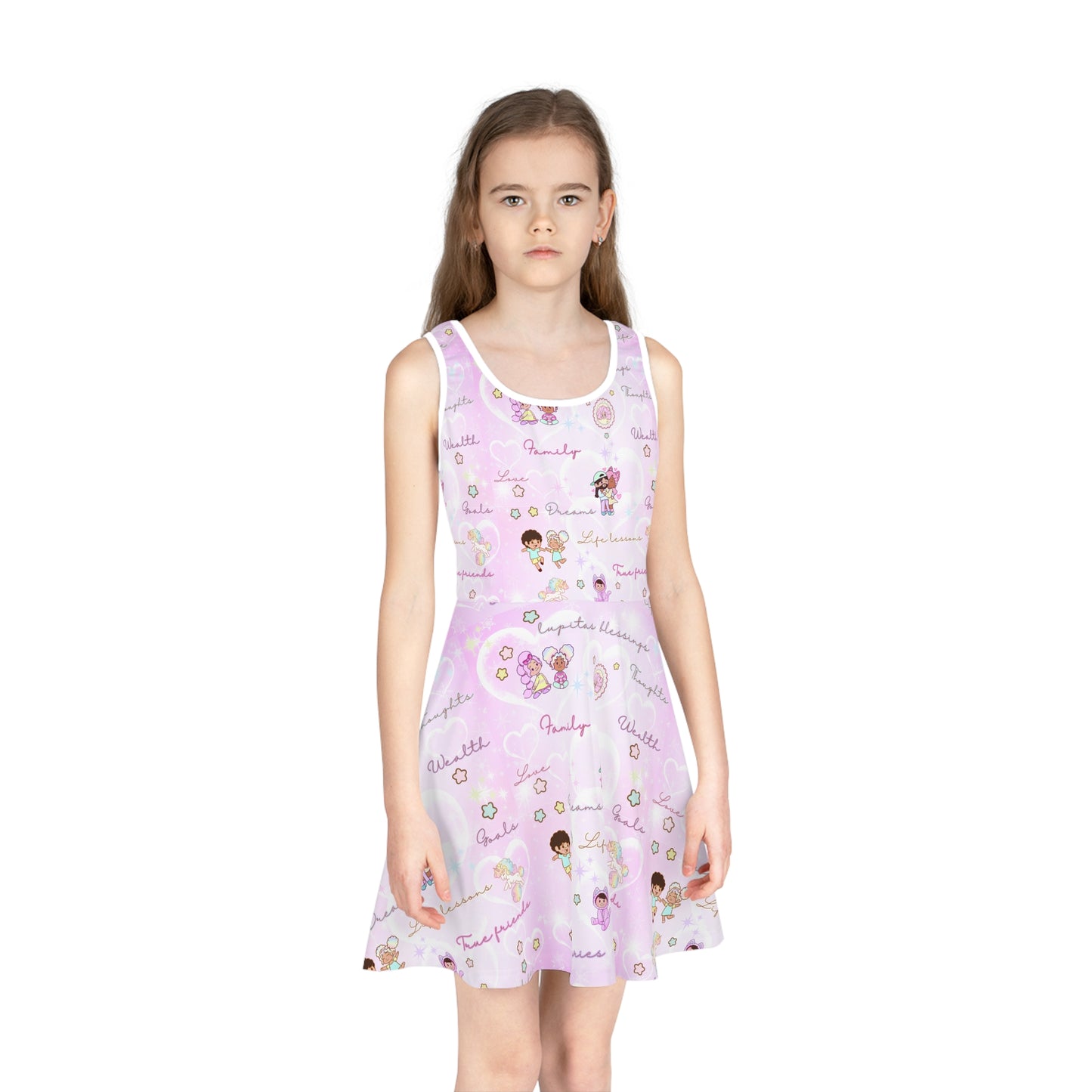 Girls' Sleeveless Selflove Sundress (AOP) (gifts)