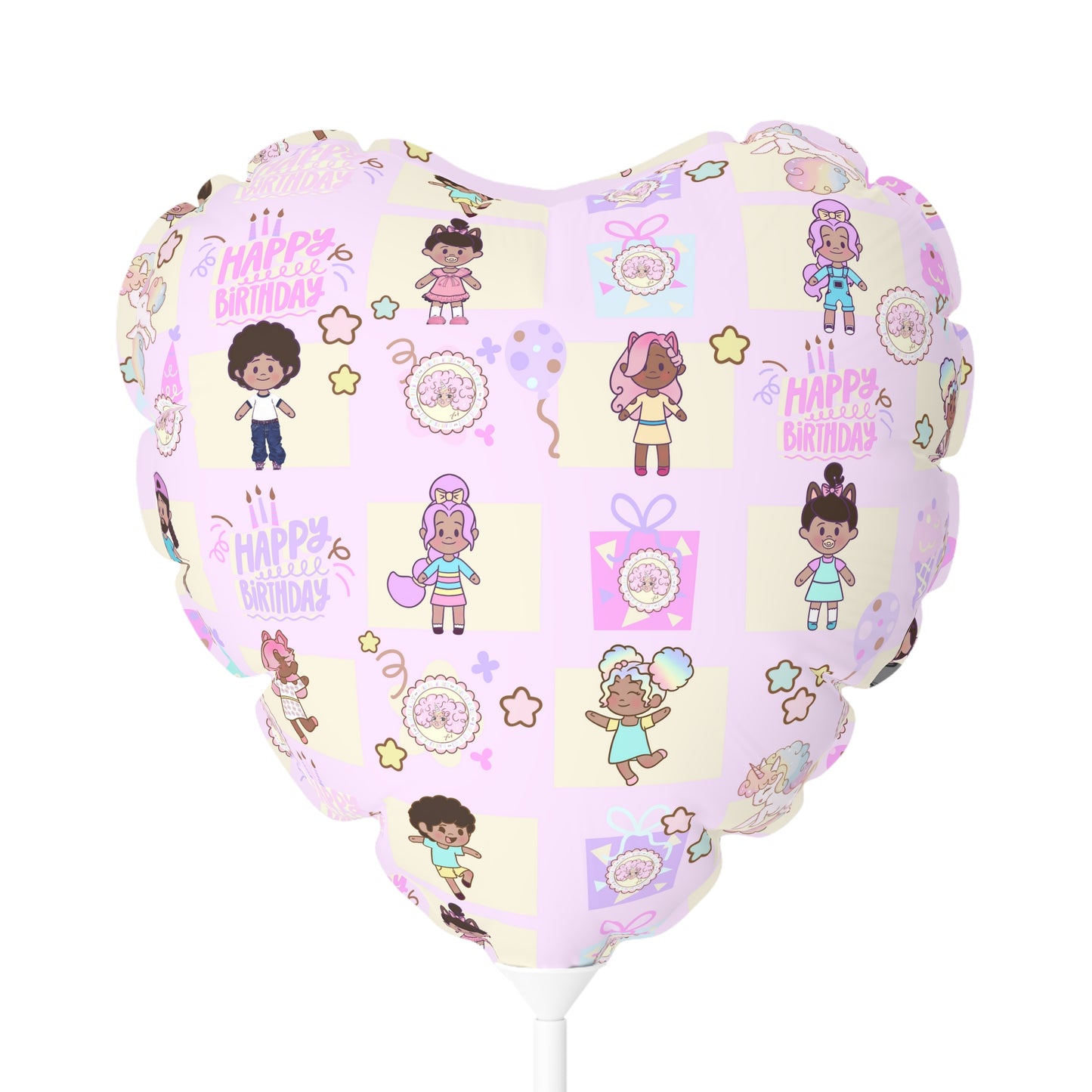 Annipuf B-Day Balloon (Round and Heart-shaped), 11" (gifts)