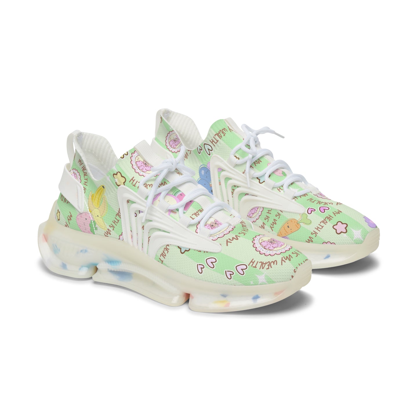 Annipuf's "Get in shape Unicorn" Women's Mesh Sneakers(AP Health)