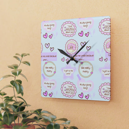 Acrylic Affirmation clock (GIFTS)