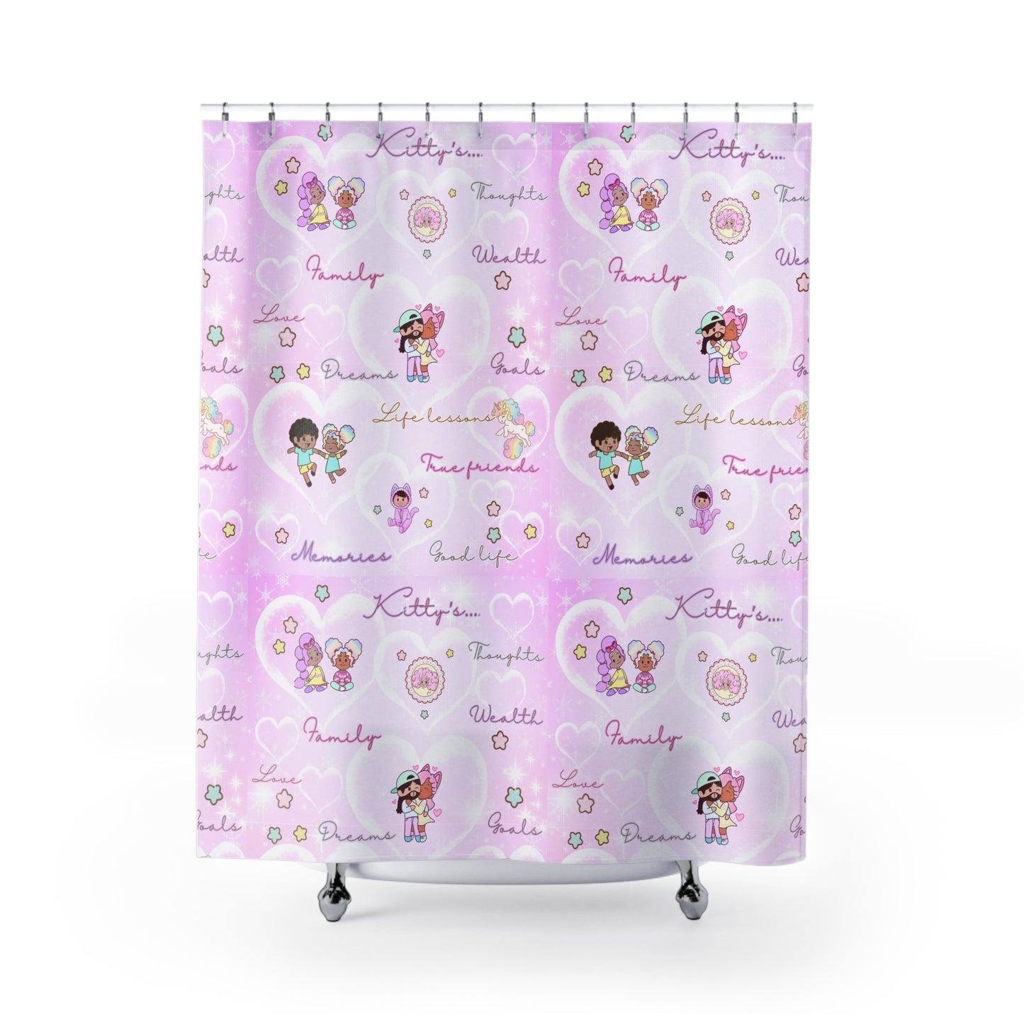 Annipuf Family Self-love Shower Curtains