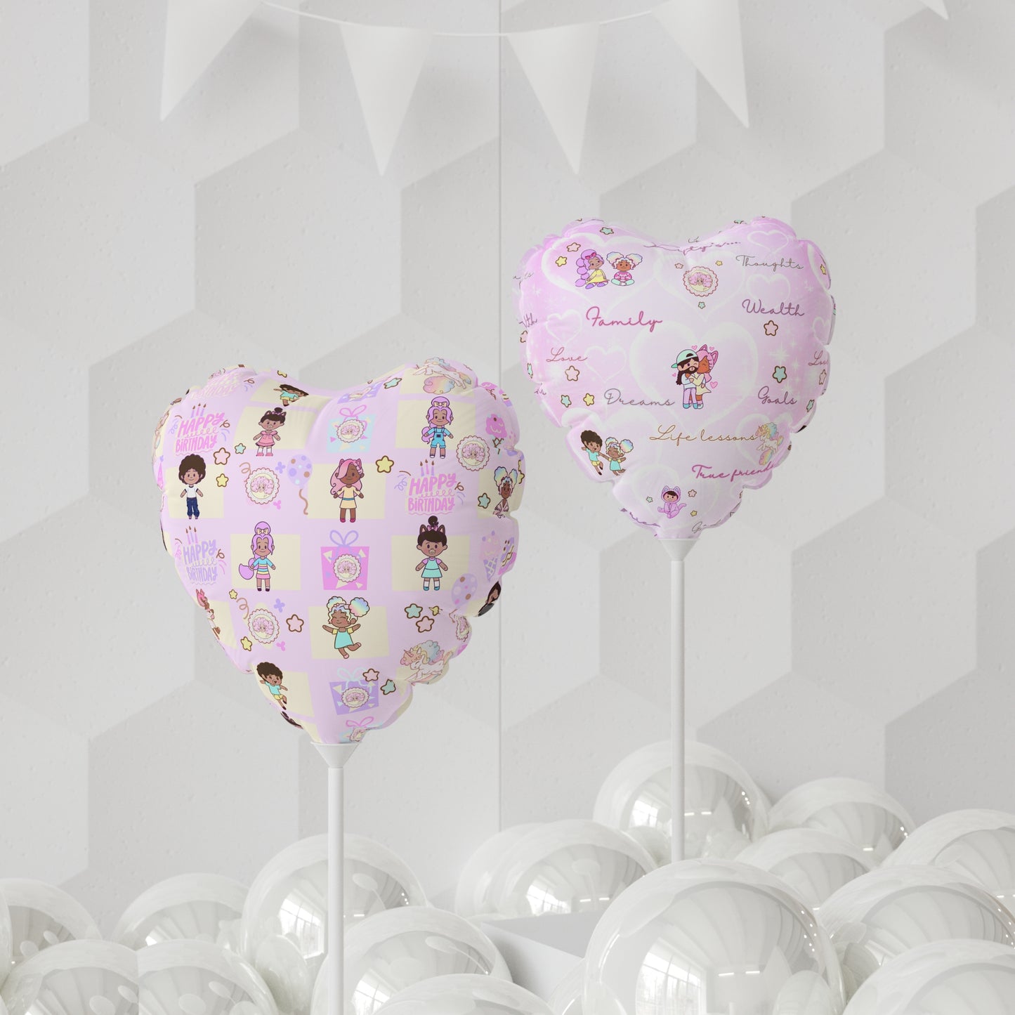 Annipuf B-Day Balloon (Round and Heart-shaped), 11" (gifts)