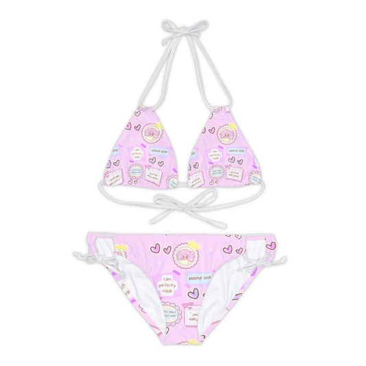 Annipuf Summer Strappy Bikini Set (AOP)