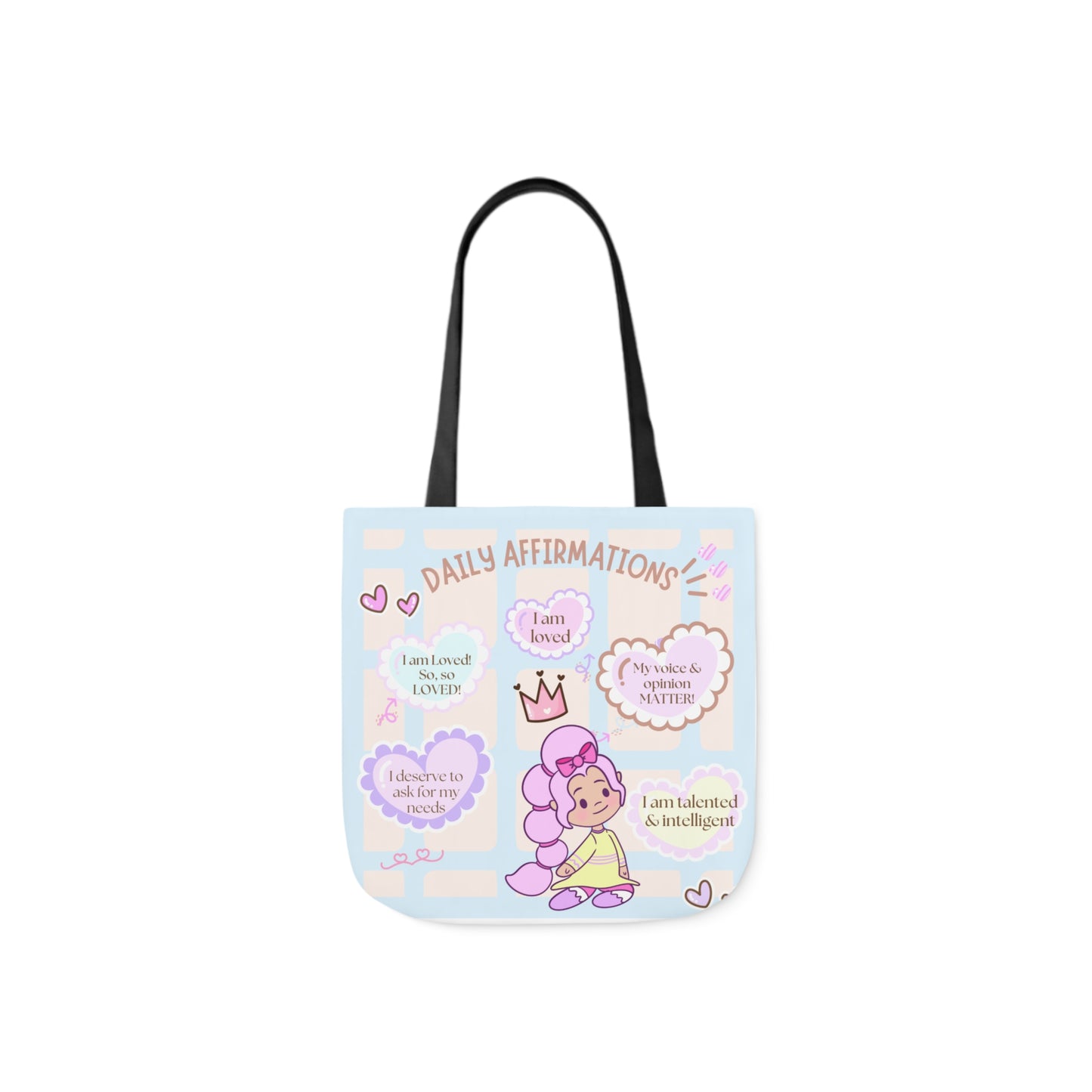 Annipuf affirmation Tote Bag, 5-Color Straps