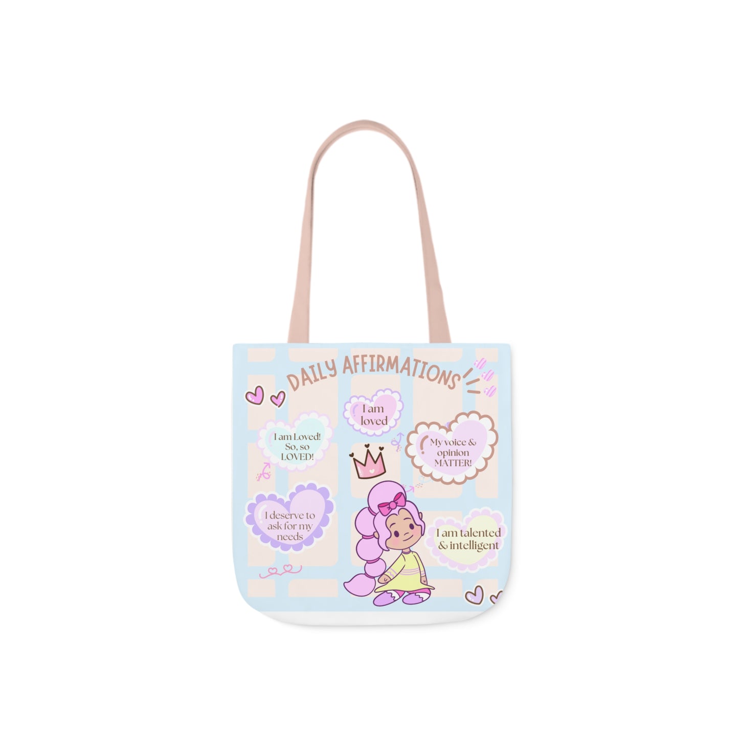 Annipuf affirmation Tote Bag, 5-Color Straps