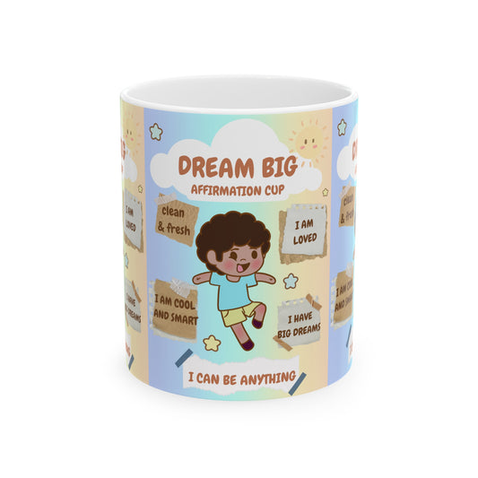 Annipuf (DREAM BIG) Ceramic Mug, (11oz, 15oz)