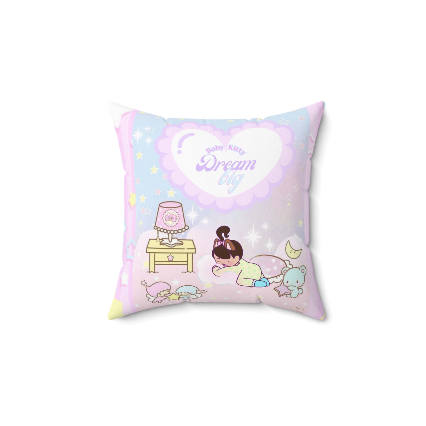 Sweet Dreams Polyester Square Pillow (baby lupita kitty )