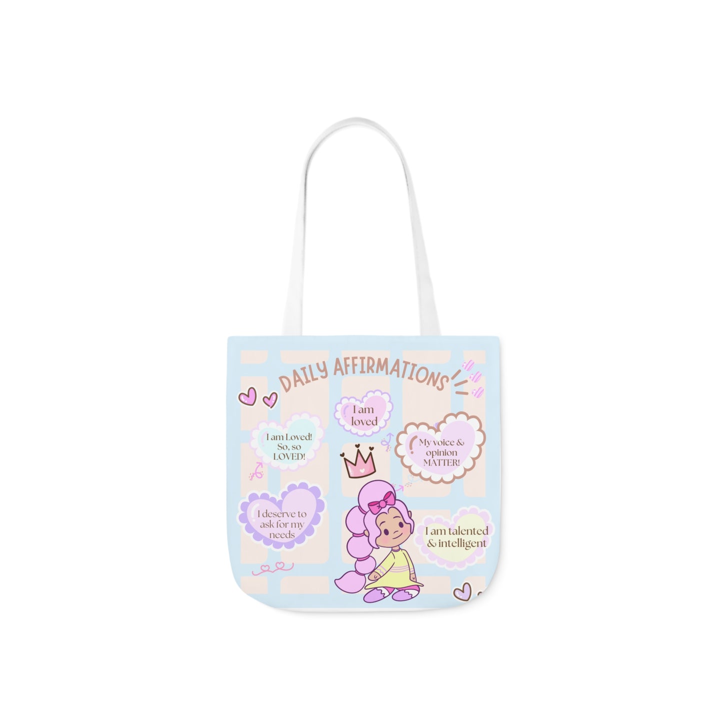 Annipuf affirmation Tote Bag, 5-Color Straps