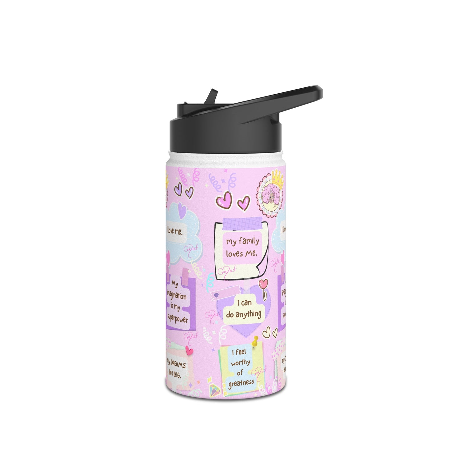 Affirmation Stainless Steel Water Bottle, Standard Lid