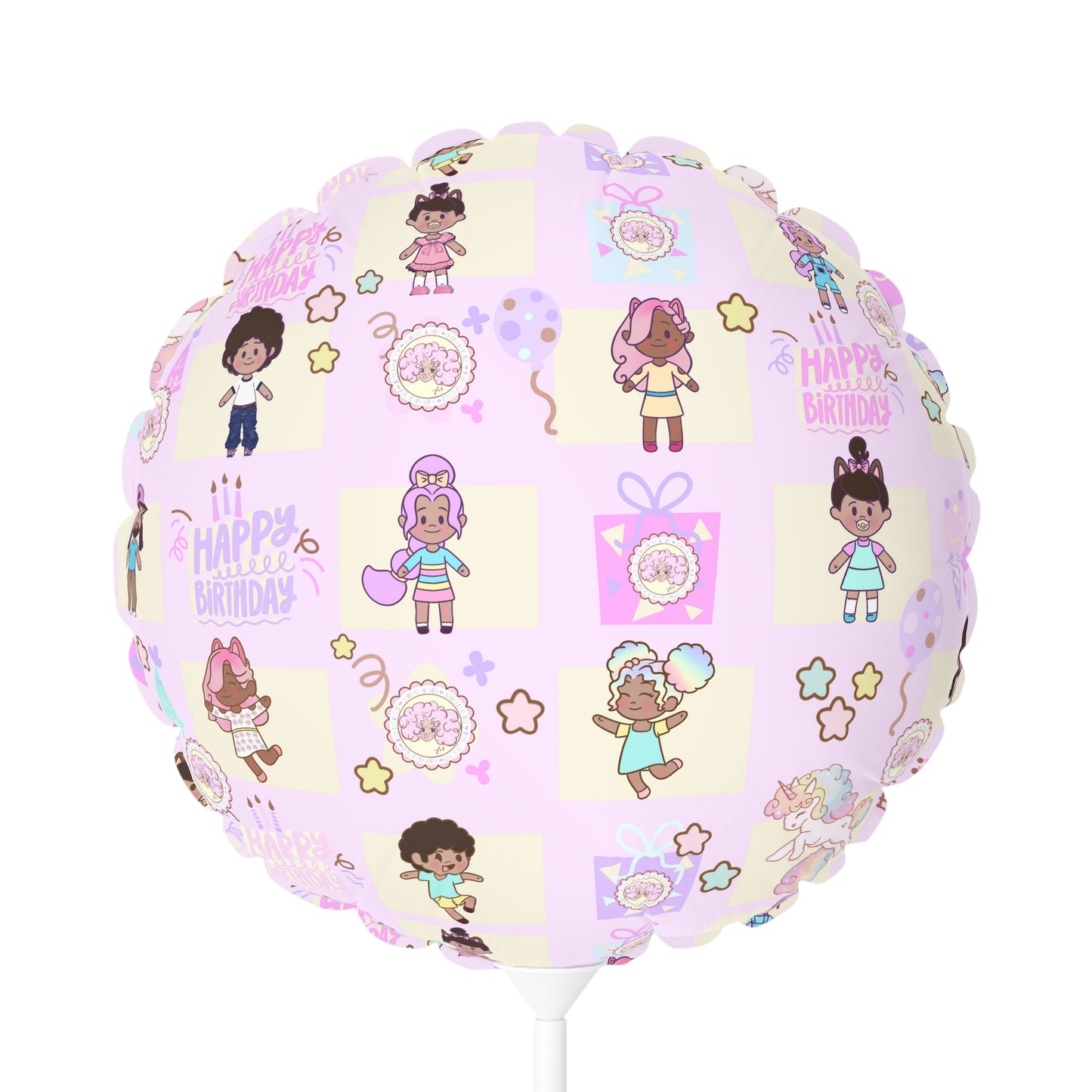 Annipuf B-Day Balloon (Round and Heart-shaped), 11" (gifts)