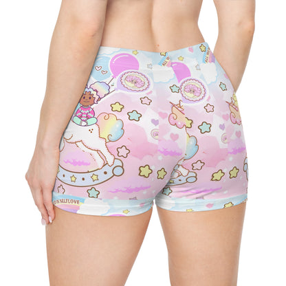 lulu the unicorn Women's Shorts (AOP)