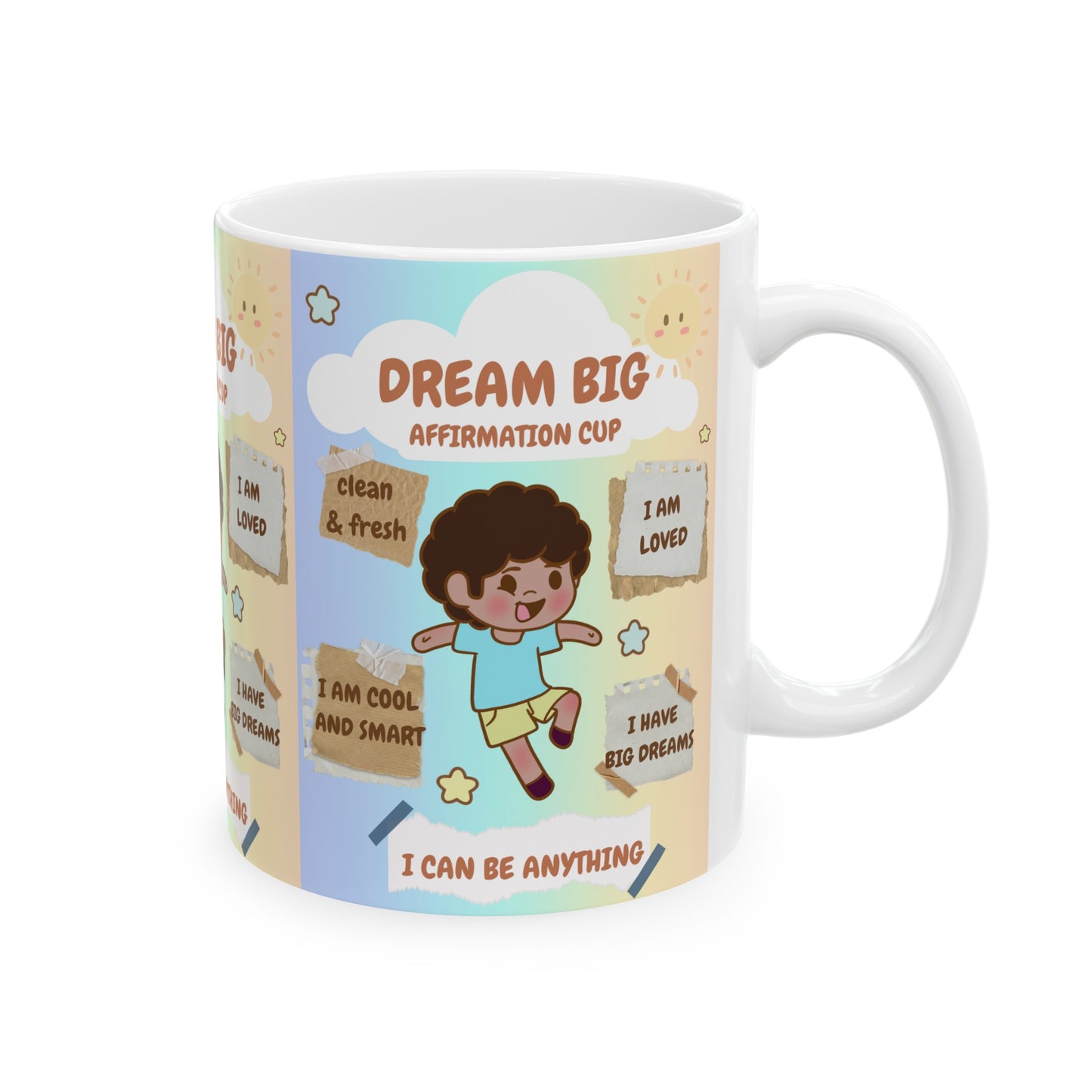 Annipuf (DREAM BIG) Ceramic Mug, (11oz)