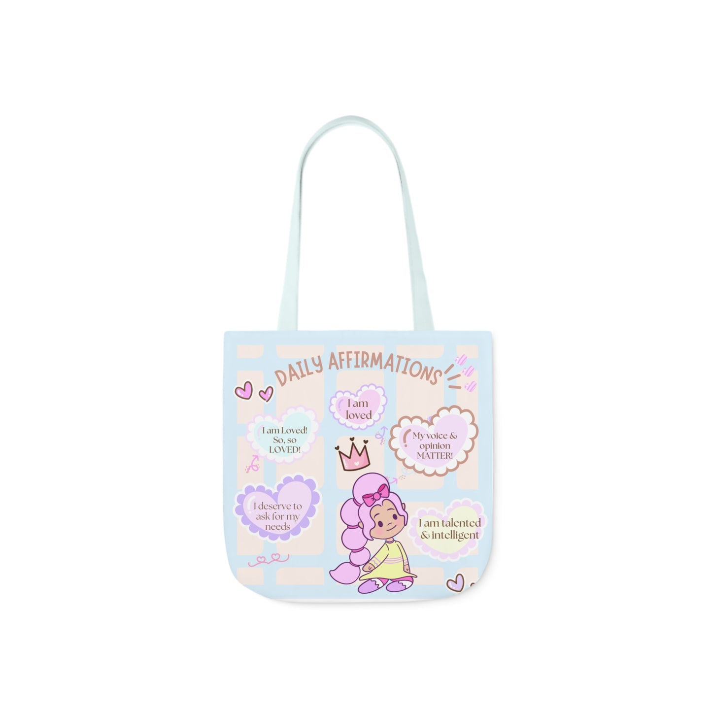 Annipuf affirmation Tote Bag, 5-Color Straps