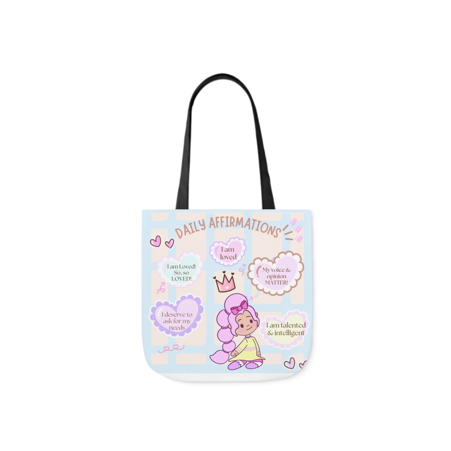 Annipuf affirmation Tote Bag, 5-Color Straps