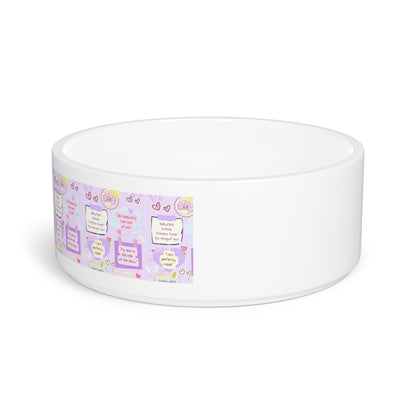 Pets need selflove too Pet Bowl w/ affirmations (pet gifts)