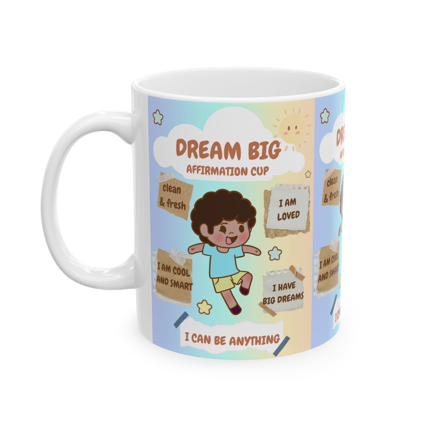 Annipuf (DREAM BIG) Ceramic Mug, (11oz, 15oz)