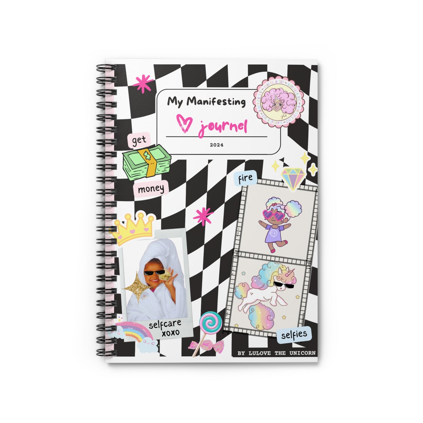 Lulove The Unicorn Pretty girl era Spiral Notebook - Ruled Line