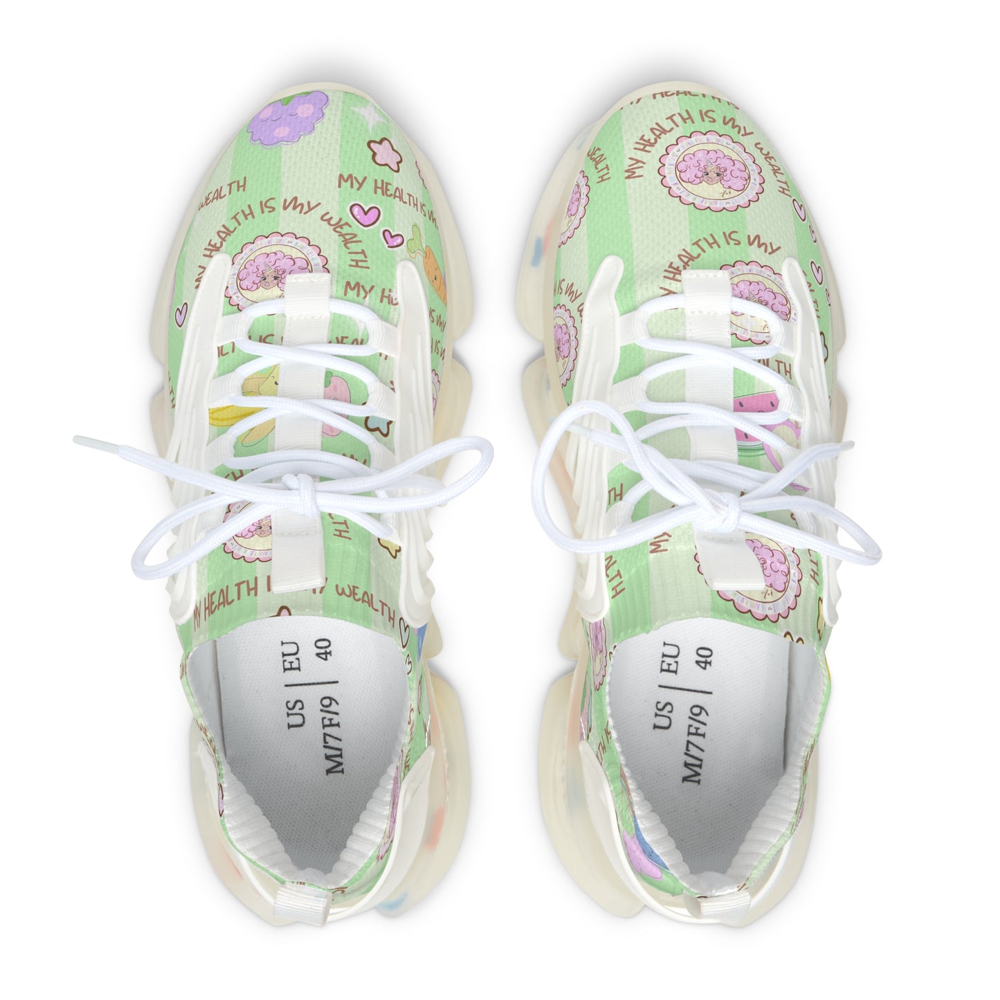 Annipuf's "Get in shape Unicorn" Women's Mesh Sneakers(AP Health)