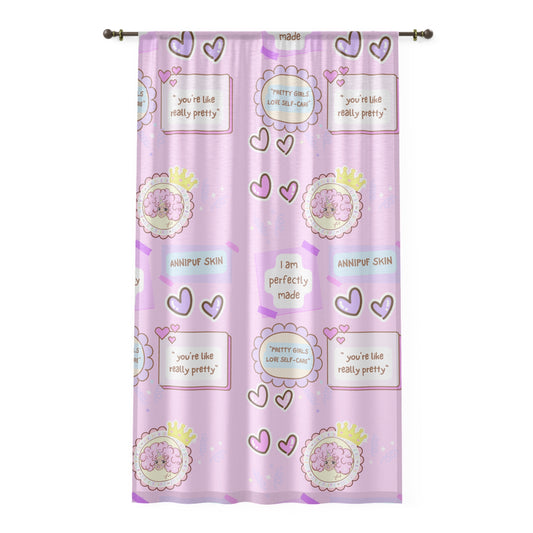 Kawaii Bedroom Window Curtain by Annipuf