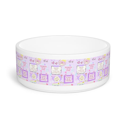 Pets need selflove too Pet Bowl w/ affirmations (pet gifts)