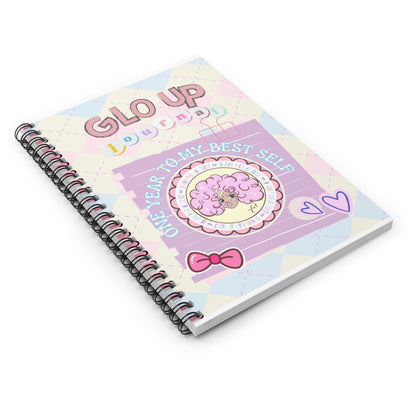 glo up journal Spiral Notebook - Ruled Line