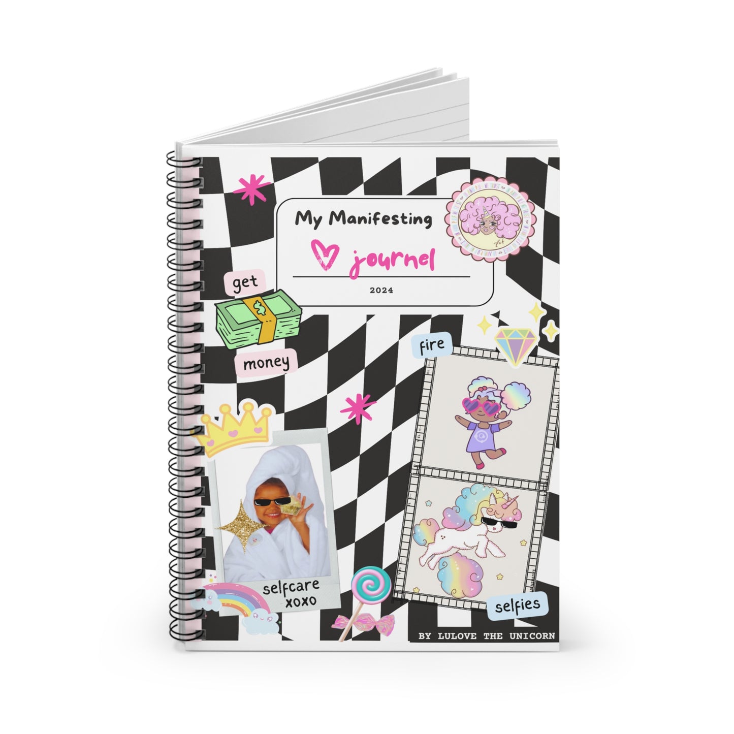 Lulove The Unicorn Pretty girl era Spiral Notebook - Ruled Line