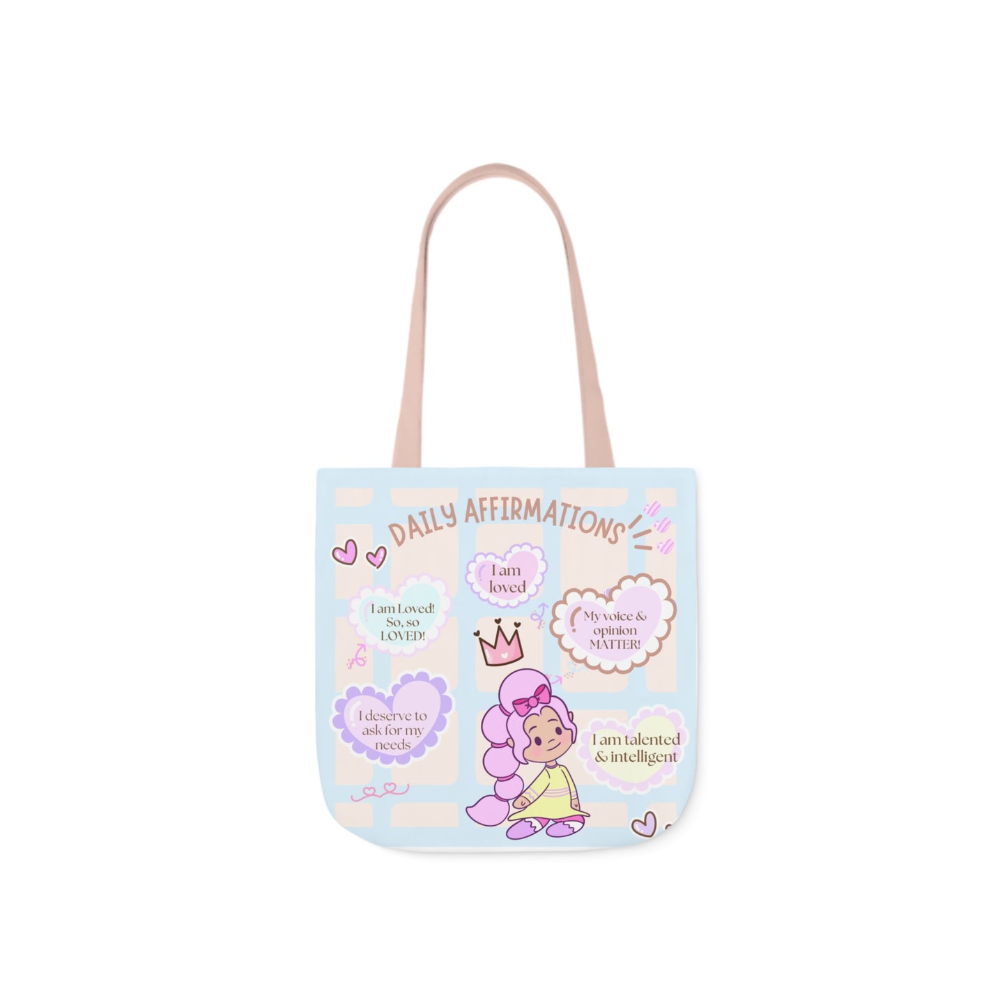 Annipuf affirmation Tote Bag, 5-Color Straps