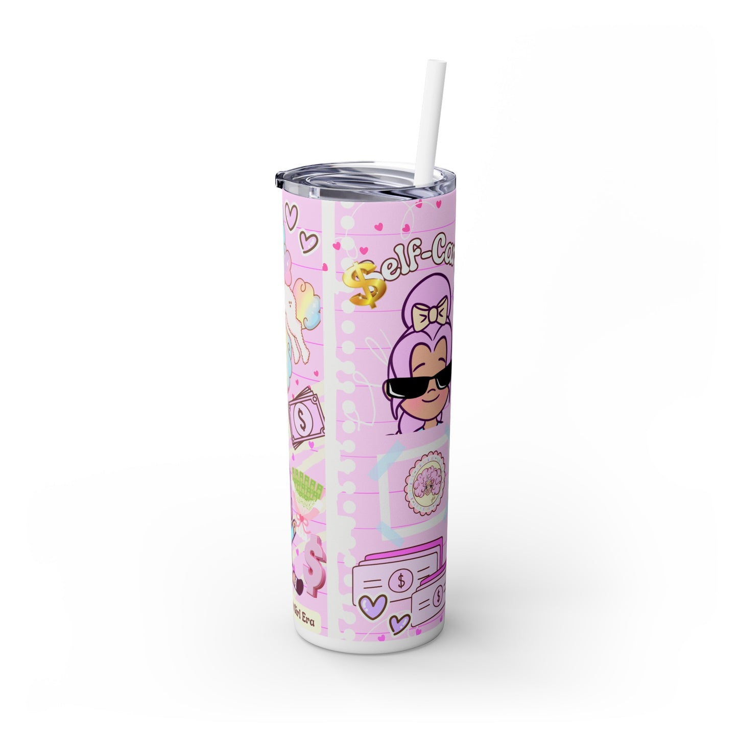 Workout with Anni the Boss Skinny Tumbler with Straw, 20oz (Health)