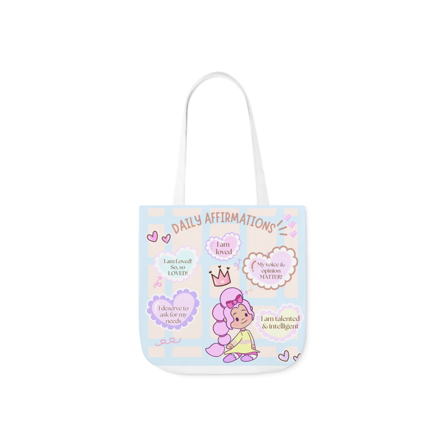 Annipuf affirmation Tote Bag, 5-Color Straps