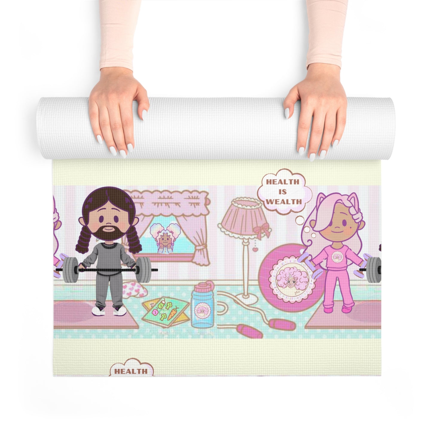 Annipuf Momma Meow and Poppa Puff Foam Yoga Mat