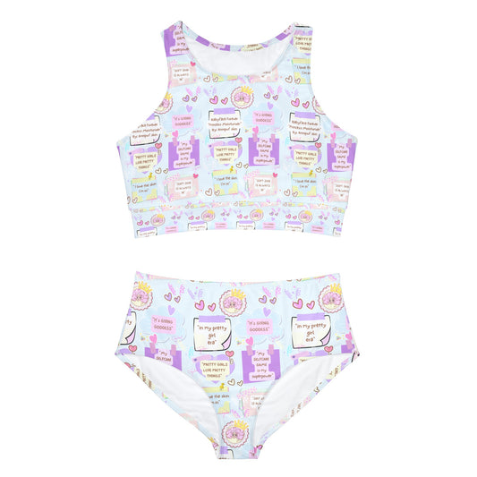 Annipuf Summertime Sporty Bikini Set (AOP)