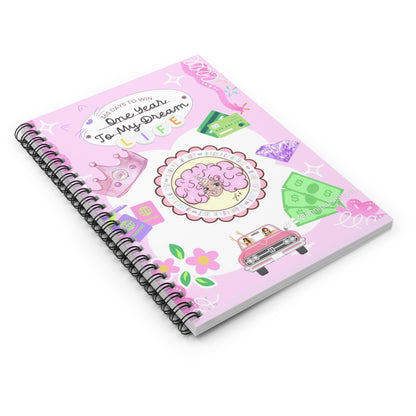 Annipuf 1 yr goals Spiral Notebook - Ruled Line